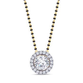 Classic Round Halo Mangalsutra