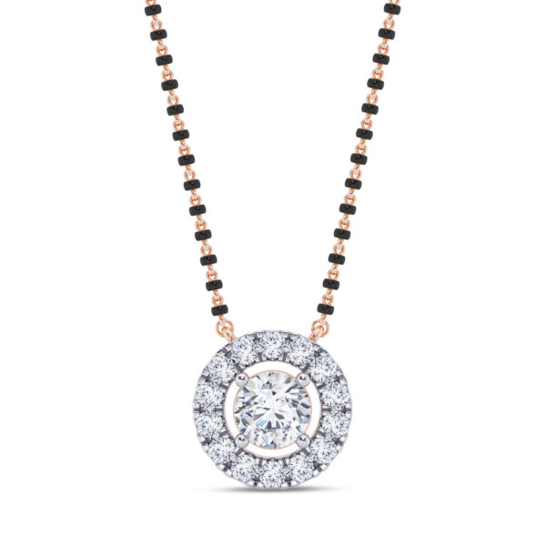 Petite Round Halo Mangalsutra