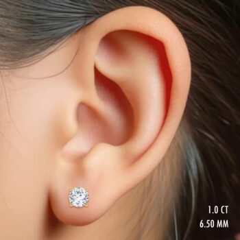 2 ct tw Classic Round Diamond Earring