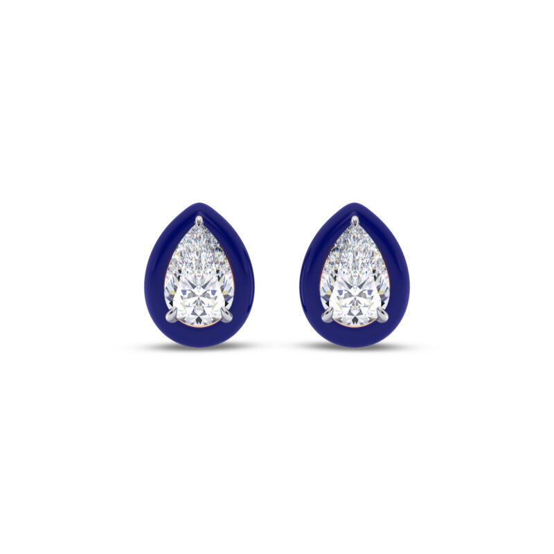 Cobalt 1 ct each Pear Earring