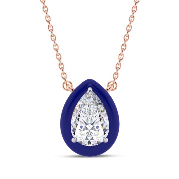 Cobalt 1 ct Pear Pendant