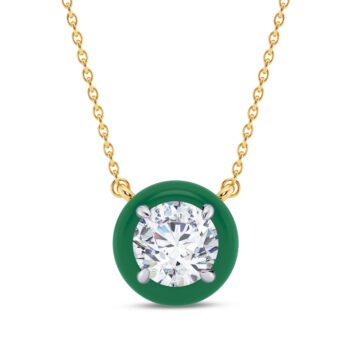 Green 1 ct Round Pendant