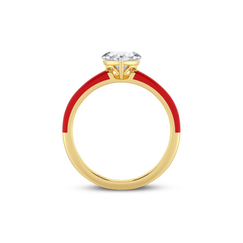 Red 0.75 ct Heart Ring