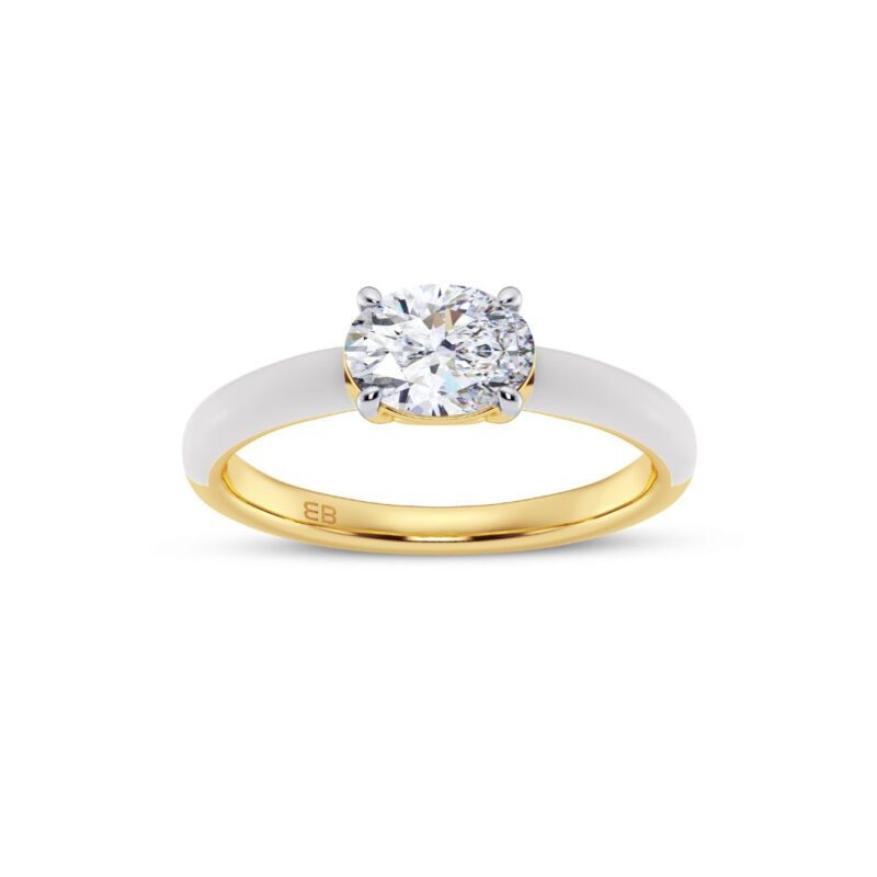 White 0.75 ct Oval Ring