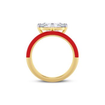 Red 2 ct Oval Open Ring