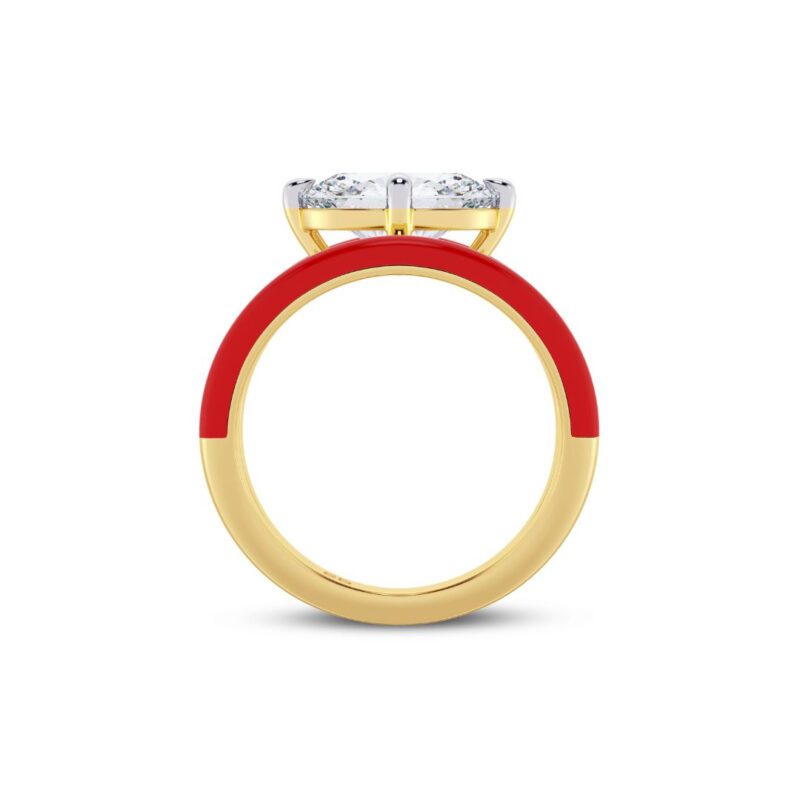 Red 2 ct Oval Open Ring