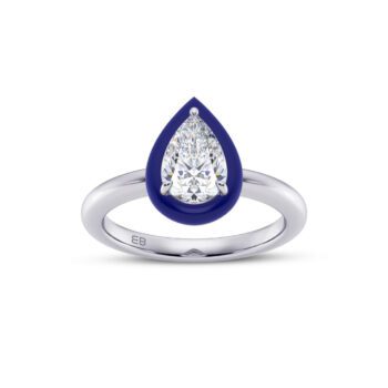 Cobalt 1 ct Pear Ring