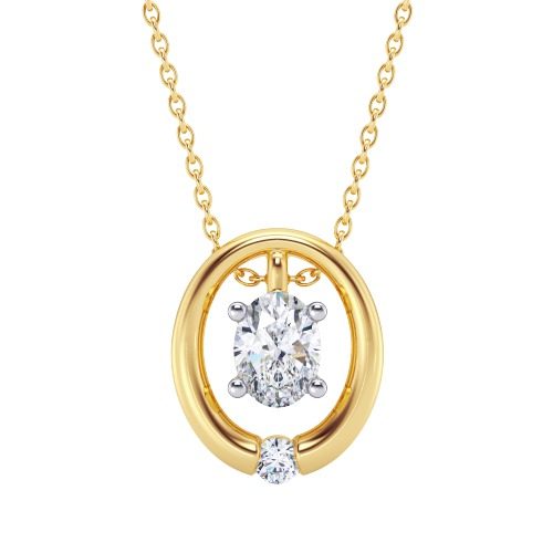 Oval Caress Diamond Pendant