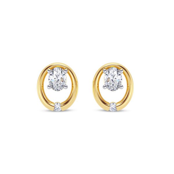 Oval Caress Diamond Earring