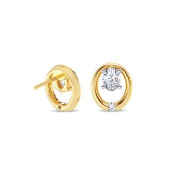 Oval Caress Diamond Earring