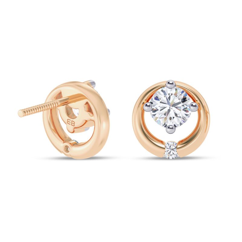 Round Caress Diamond Earring