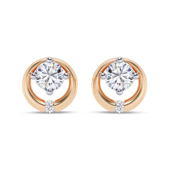 Round Caress Diamond Earring