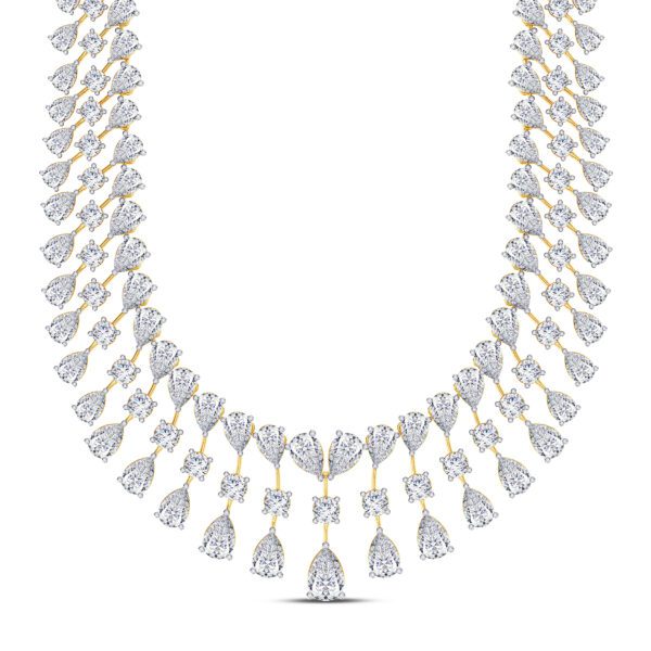 Pretty Plume Diamond Necklace