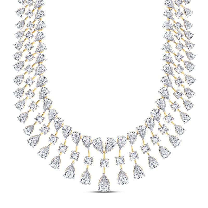 Pretty Plume Diamond Necklace