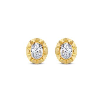 Lucent Oval Diamond Earring