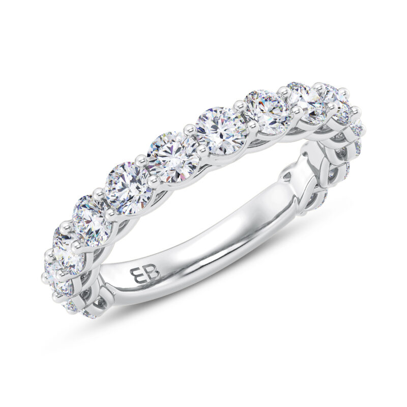 Scallop Three-Fourth Eternity Ring