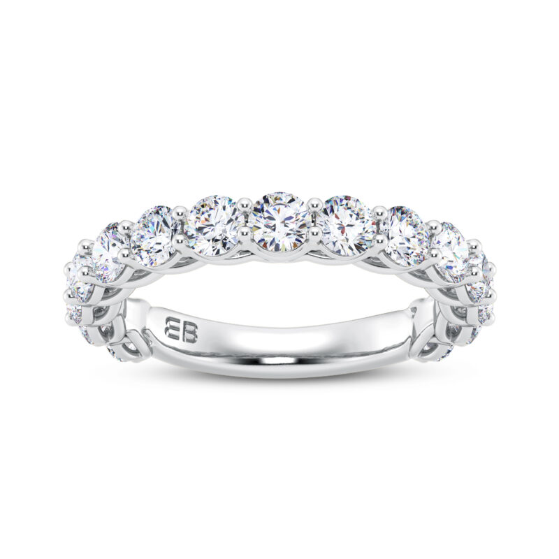 Scallop Three-Fourth Eternity Ring