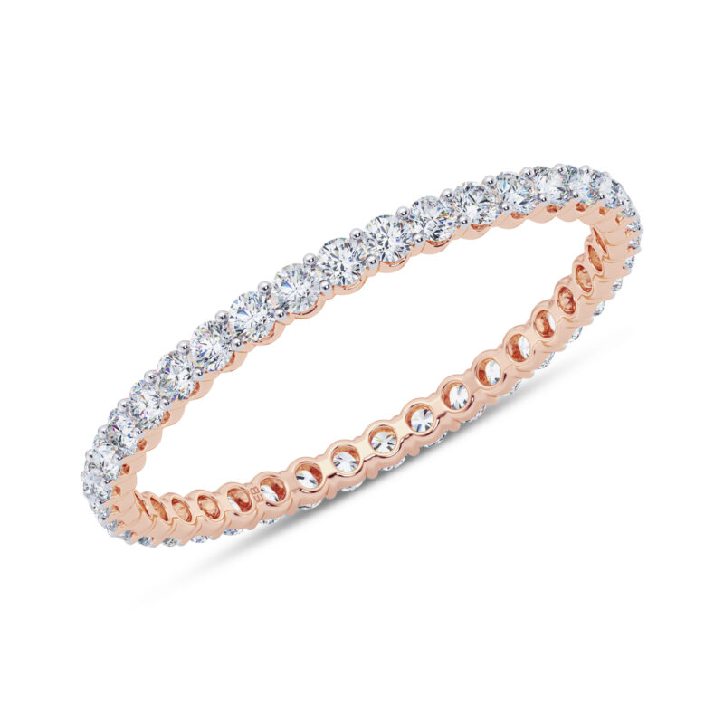 0.60 cts each Round Shared Prong Bangle