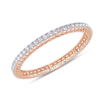 0.25 cts each V Filigree Bangle