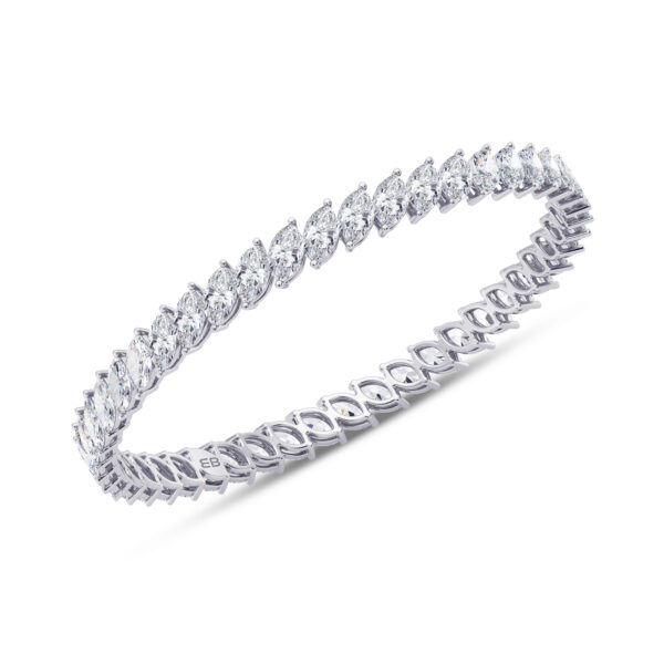 0.30 cts each Slant Marquise Bangle