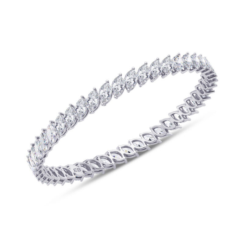 0.30 cts each Slant Marquise Bangle