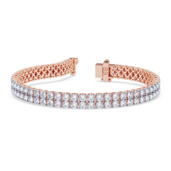 0.08 cts each Two Row Tennis Bracelet