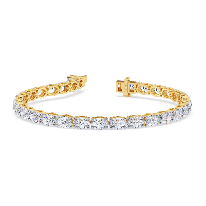 0.25 cts each Sleeping Oval Tennis Bracelet