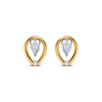 Pear Caress Diamond Earring