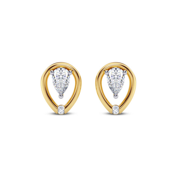 Pear Caress Diamond Earring