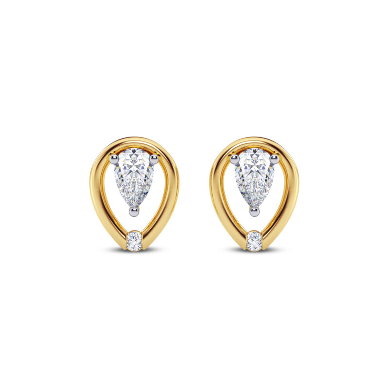 Pear Caress Diamond Earring