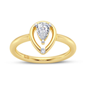 Pear Caress Diamond Ring