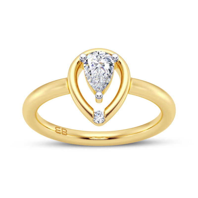 Pear Caress Diamond Ring