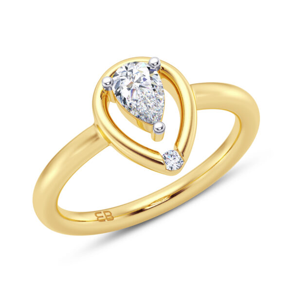 Pear Caress Diamond Ring