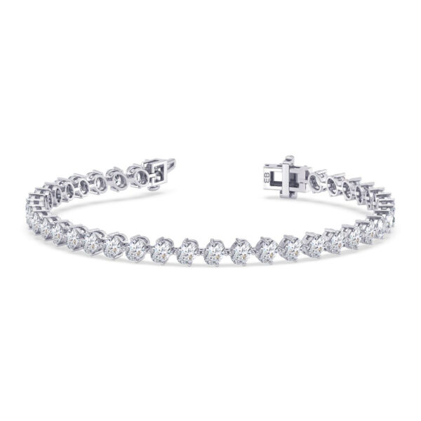 Petite Slant Oval Tennis Bracelet