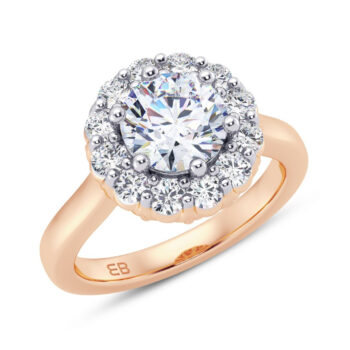 1 cts Center Fleur Lab Diamond Ring