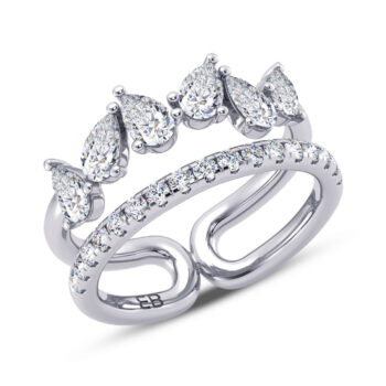 Soaring Pear Diamond Ring