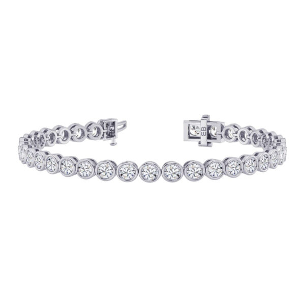 0.30 cts each Bezel Setting Tennis Bracelet