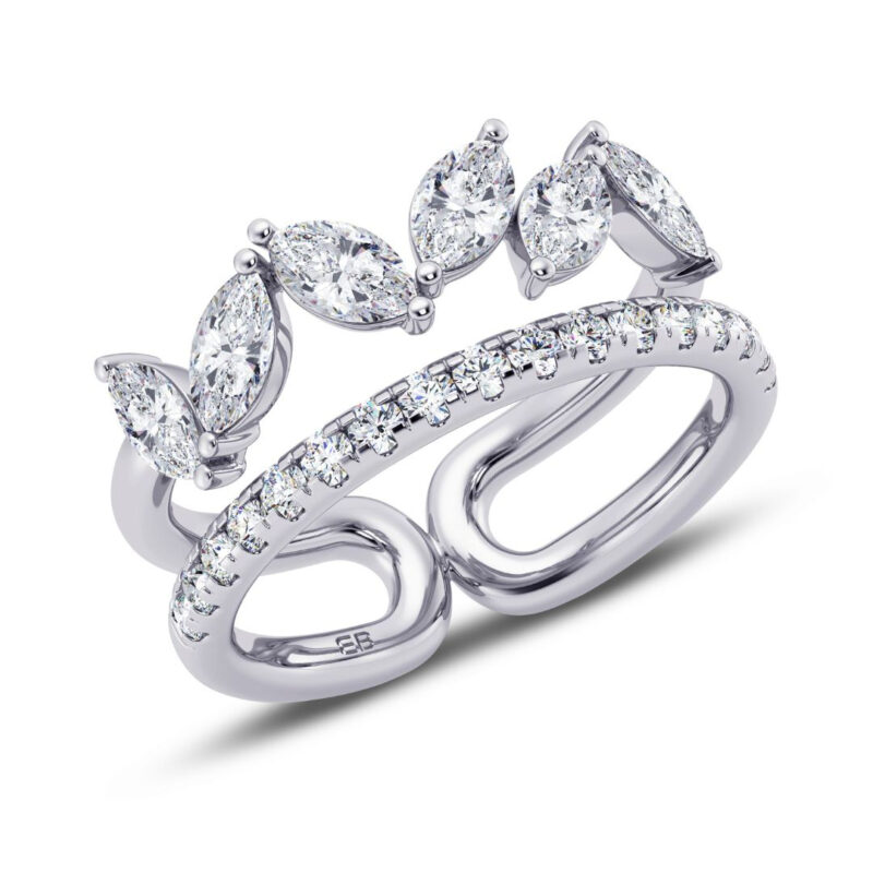 Soaring Marquee Diamond Ring