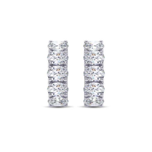 Oval Bali Diamond Earring