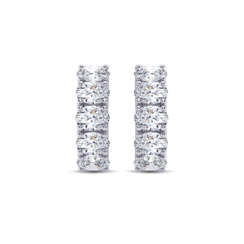 Oval Bali Diamond Earring