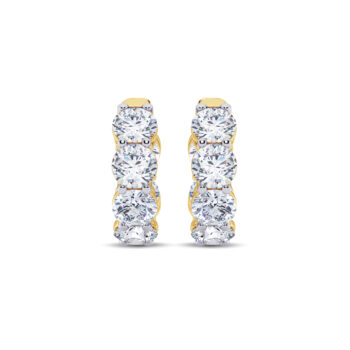 Round Bali Diamond Earring