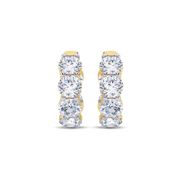 Round Bali Diamond Earring