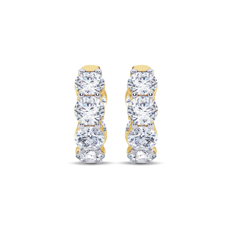 Round Bali Diamond Earring