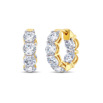 Round Bali Diamond Earring