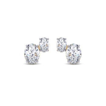 Oval Duo Diamond Earring