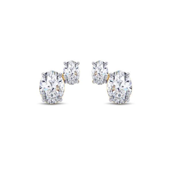 Oval Duo Diamond Earring