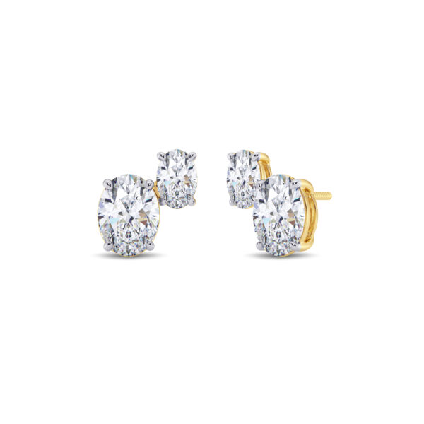 Oval Duo Diamond Earring