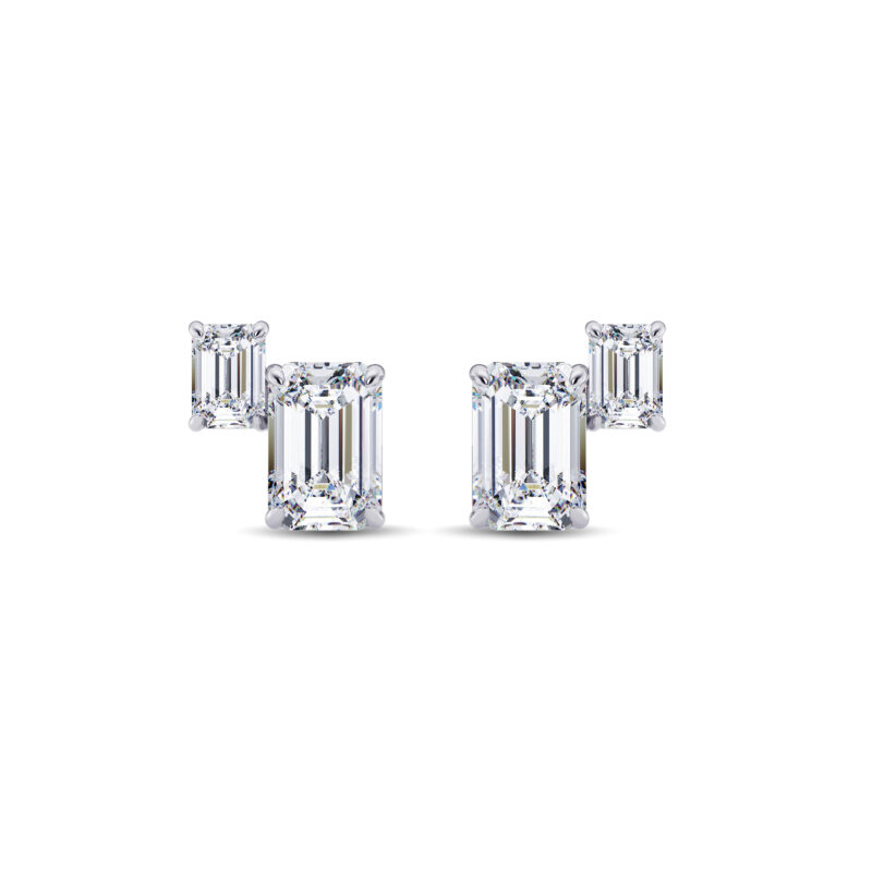 Emerald Duo Diamond Earring