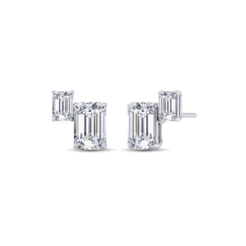 Emerald Duo Diamond Earring