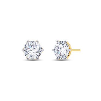 2 ct tw Floret Solitaire Diamond Earring